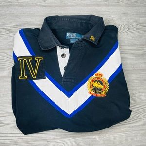 vintage polo Ralph Lauren lacrosse long sleeve collared sweatshirt xl custom fit
